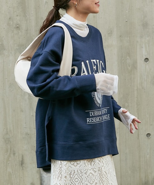 CIAOPANIC TYPY RALEIGHトレーナー ネイビー CIAOPANIC TYPY｜コットンナイロンシアーカラーロゴTee