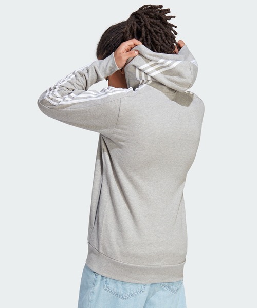 adidas(アディダス)の「エッセンシャルズ フレンチテリー スリーストライプス フルジップ パーカー / アディダス adidas(パーカー・メンズ・グレー/ブラック・LARGE/MEDIUM/SMALL/XX-LARGE/3XL/X-LARGE)」の11枚目の写真