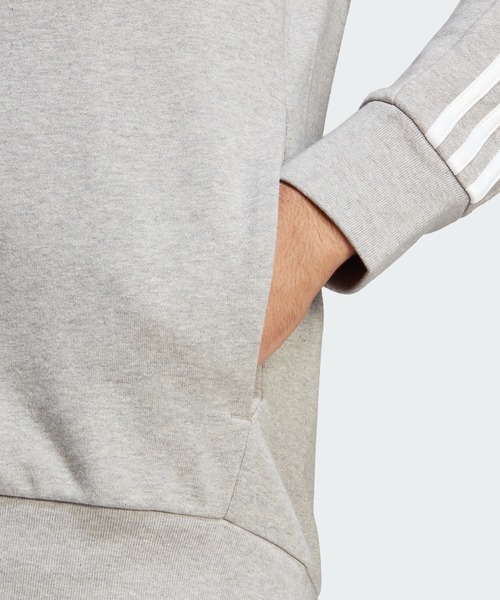 adidas(アディダス)の「エッセンシャルズ フレンチテリー スリーストライプス フルジップ パーカー / アディダス adidas(パーカー・メンズ・グレー/ブラック・LARGE/MEDIUM/SMALL/XX-LARGE/3XL/X-LARGE)」の13枚目の写真