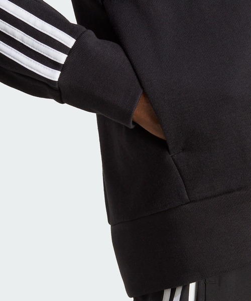 adidas(アディダス)の「エッセンシャルズ フレンチテリー スリーストライプス フルジップ パーカー / アディダス adidas(パーカー・メンズ・グレー/ブラック・LARGE/MEDIUM/SMALL/XX-LARGE/3XL/X-LARGE)」の8枚目の写真