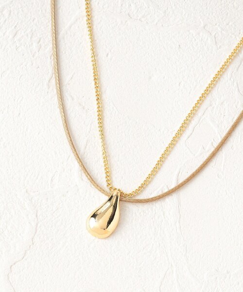 SHOO・LA・RUE（シューラルー）の「◆しずくコードチェーンネックレス（ネックレス・レディース・ゴールド/シルバー・00）」の4枚目の写真