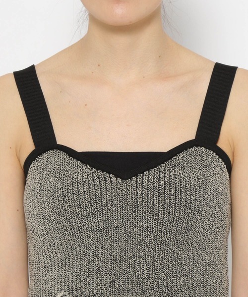 PAGEBOY（ページボーイ）の「メランジフリンジビスチェ（ベスト・レディース・オフホワイト/ブラック/ピンク・FREE）」の11枚目の写真