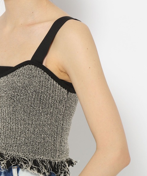 PAGEBOY（ページボーイ）の「メランジフリンジビスチェ（ベスト・レディース・オフホワイト/ブラック/ピンク・FREE）」の22枚目の写真