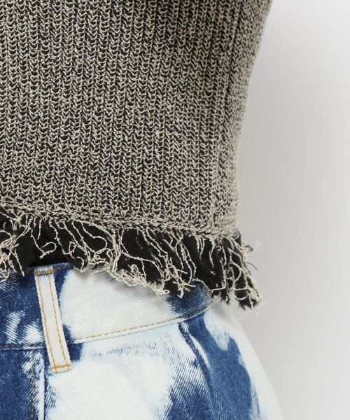 PAGEBOY（ページボーイ）の「メランジフリンジビスチェ（ベスト・レディース・オフホワイト/ブラック/ピンク・FREE）」の19枚目の写真