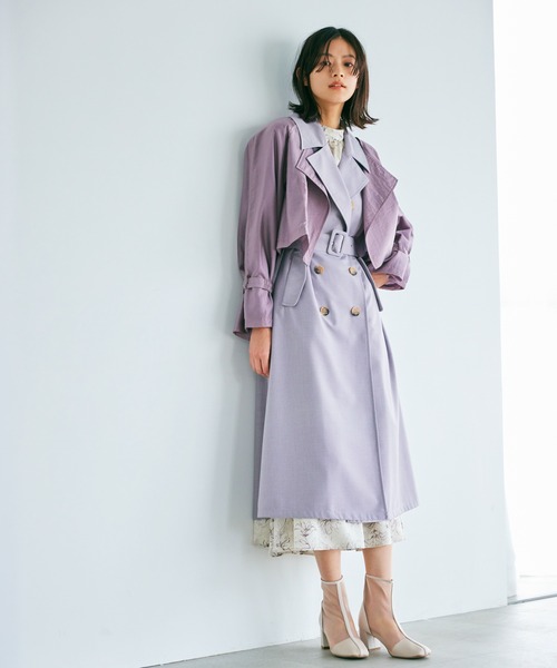 LADYMADE(レディメイド)の「マルチウェイトレンチコート(トレンチコート・レディース・ブルー/ベージュ/パープル・FREE)」の3枚目の写真