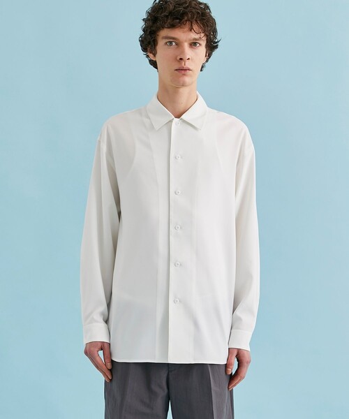 CITY TOKYO（シティトウキョウ）の「【オールシーズン対応】プレミアムリラックス長袖シャツ｜防シワ/速乾性（シャツ/ブラウス・メンズ・サックスブルー/ホワイト/ブラック/グレイッシュベージュ・1/2/3）」の9枚目の写真