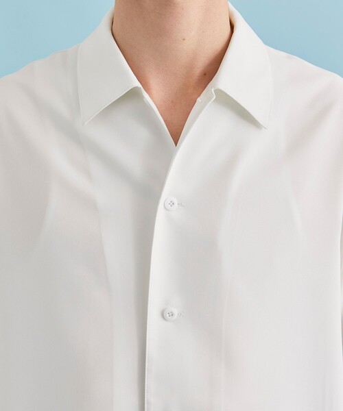 CITY TOKYO（シティトウキョウ）の「【オールシーズン対応】プレミアムリラックス長袖シャツ｜防シワ/速乾性（シャツ/ブラウス・メンズ・サックスブルー/ホワイト/ブラック/グレイッシュベージュ・1/2/3）」の12枚目の写真