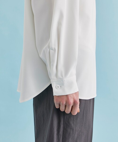 CITY TOKYO（シティトウキョウ）の「【オールシーズン対応】プレミアムリラックス長袖シャツ｜防シワ/速乾性（シャツ/ブラウス・メンズ・サックスブルー/ホワイト/ブラック/グレイッシュベージュ・1/2/3）」の13枚目の写真