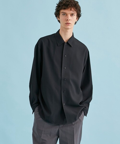 CITY TOKYO（シティトウキョウ）の「【オールシーズン対応】プレミアムリラックス長袖シャツ｜防シワ/速乾性（シャツ/ブラウス・メンズ・サックスブルー/ホワイト/ブラック/グレイッシュベージュ・1/2/3）」の15枚目の写真