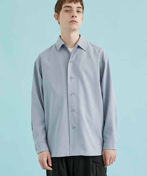 CITY TOKYO（シティトウキョウ）の「【オールシーズン対応】プレミアムリラックス長袖シャツ｜防シワ/速乾性（シャツ/ブラウス・メンズ・サックスブルー/ホワイト/ブラック/グレイッシュベージュ・1/2/3）」の4枚目の写真