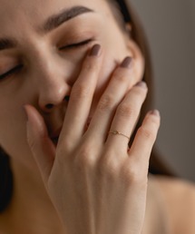 PAS TIERRA（パティエラ）の「【Ray】K10ダイヤチェーンリング（リング