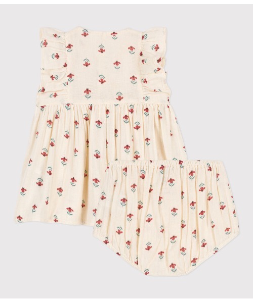 【新品】プチバトー　ダブルガーゼワンピース＆ブルマセット　24m 86㎝ PETIT BATEAU｜ダブルガーゼワンピース&ブルマセット | Rakuten