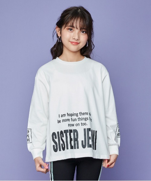 SISTER JENNI(SISTER JENNI)の「裾ロゴBIGロンT(Tシャツ/カットソー・キッズ・オフホワイト/ブラック/グリーン・130cm/140cm/160cm/150cm)」の2枚目の写真