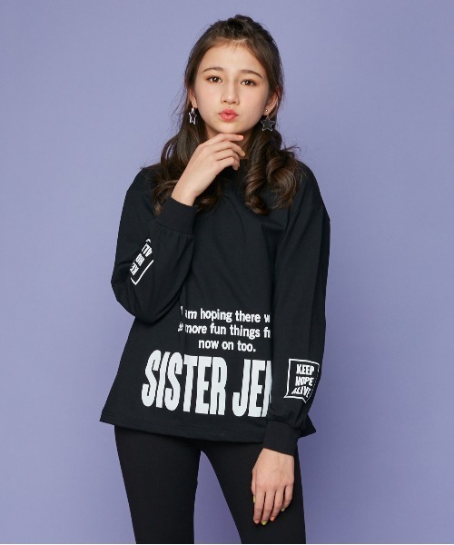 SISTER JENNI(SISTER JENNI)の「裾ロゴBIGロンT(Tシャツ/カットソー・キッズ・オフホワイト/ブラック/グリーン・130cm/140cm/160cm/150cm)」の3枚目の写真