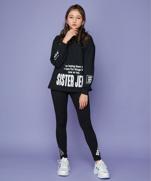 SISTER JENNI(SISTER JENNI)の「裾ロゴBIGロンT(Tシャツ/カットソー・キッズ・オフホワイト/ブラック/グリーン・130cm/140cm/160cm/150cm)」の5枚目の写真