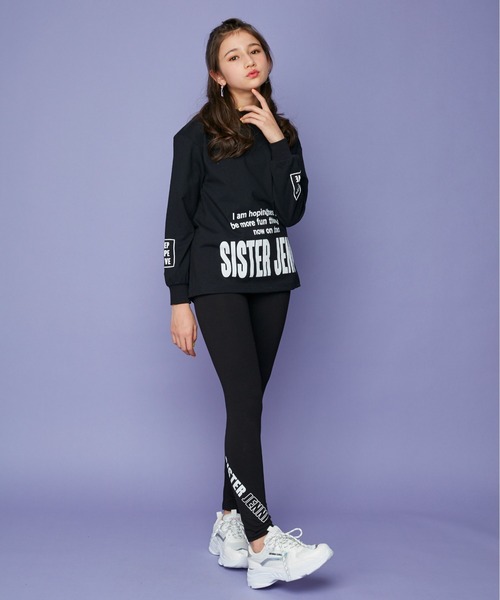 SISTER JENNI(SISTER JENNI)の「裾ロゴBIGロンT(Tシャツ/カットソー・キッズ・オフホワイト/ブラック/グリーン・130cm/140cm/160cm/150cm)」の6枚目の写真