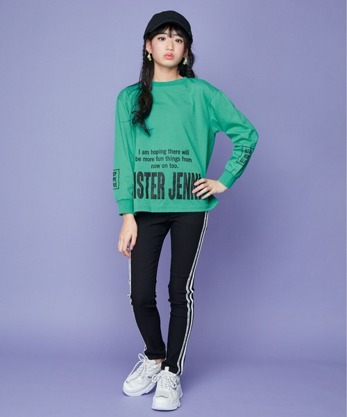 SISTER JENNI(SISTER JENNI)の「裾ロゴBIGロンT(Tシャツ/カットソー・キッズ・オフホワイト/ブラック/グリーン・130cm/140cm/160cm/150cm)」の7枚目の写真