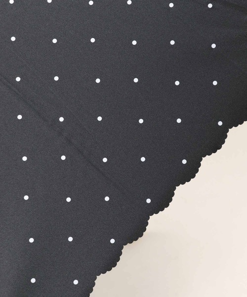 Three Four Time(スリーフォータイム)の「【Wpc.】ドットフラワーポイント長傘 (完全遮光/晴雨兼用) @(長傘・レディース・ブラック/オフホワイト・FREE)」の17枚目の写真