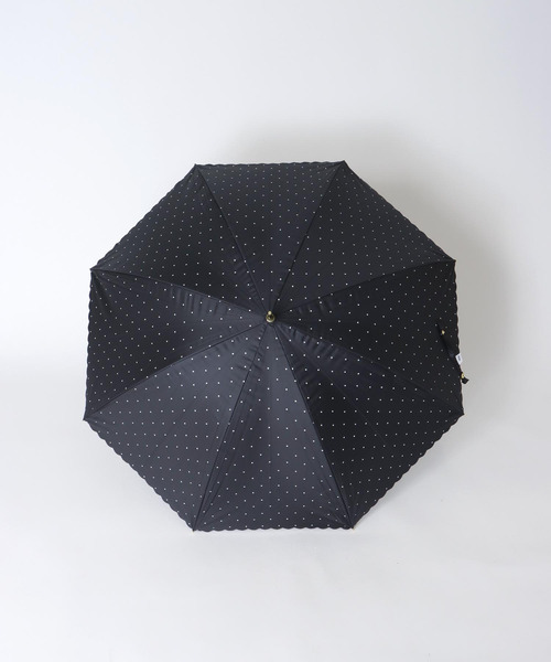 Three Four Time(スリーフォータイム)の「【Wpc.】ドットフラワーポイント長傘 (完全遮光/晴雨兼用) @(長傘・レディース・ブラック/オフホワイト・FREE)」の10枚目の写真