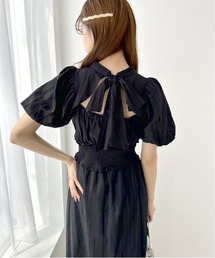 OLIVE des OLIVE | 【WEB限定】ピンタックバックリボンワンピース(ワンピース)