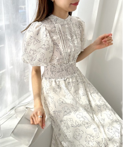 OLIVE des OLIVE（オリーブデオリーブ）の「【WEB限定】ピンタックバックリボンワンピース（ワンピース・レディース・スミクロ/ブラック/サックスブルー/オフホワイト・FREE）」の11枚目の写真