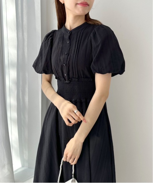 OLIVE des OLIVE（オリーブデオリーブ）の「【WEB限定】ピンタックバックリボンワンピース（ワンピース・レディース・スミクロ/ブラック/サックスブルー/オフホワイト・FREE）」の16枚目の写真