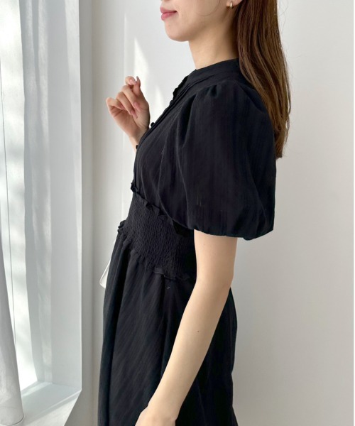 OLIVE des OLIVE（オリーブデオリーブ）の「【WEB限定】ピンタックバックリボンワンピース（ワンピース・レディース・スミクロ/ブラック/サックスブルー/オフホワイト・FREE）」の17枚目の写真