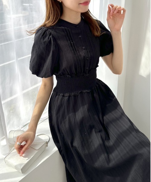 OLIVE des OLIVE（オリーブデオリーブ）の「【WEB限定】ピンタックバックリボンワンピース（ワンピース・レディース・スミクロ/ブラック/サックスブルー/オフホワイト・FREE）」の19枚目の写真