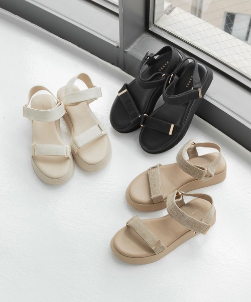 ゴールドパーツベルトサンダル