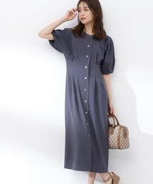 N.(N. Natural Beauty Basic) | 【S Size Line】◆ウエストタック麻調ワンピース(ワンピース)