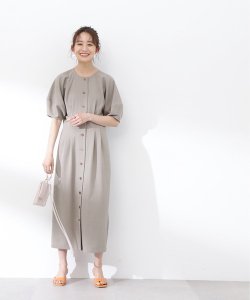 N.(N. Natural Beauty Basic)(エヌエヌナチュラルビューティーベーシック)の「【S Size Line】◆ウエストタック麻調ワンピース(ワンピース・レディース・チャコール/グレイッシュベージュ/グリーン/ブルー・SMALL/MEDIUM)」の20枚目の写真
