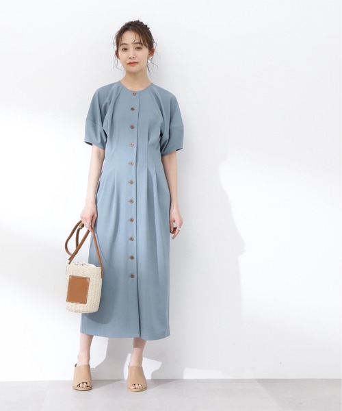 N.(N. Natural Beauty Basic)(エヌエヌナチュラルビューティーベーシック)の「【S Size Line】◆ウエストタック麻調ワンピース(ワンピース・レディース・チャコール/グレイッシュベージュ/グリーン/ブルー・SMALL/MEDIUM)」の18枚目の写真