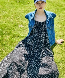 FREAK'S STORE（フリークスストア）の「インドボイルバックオープンフラワーキャミワンピース（ワンピース）」