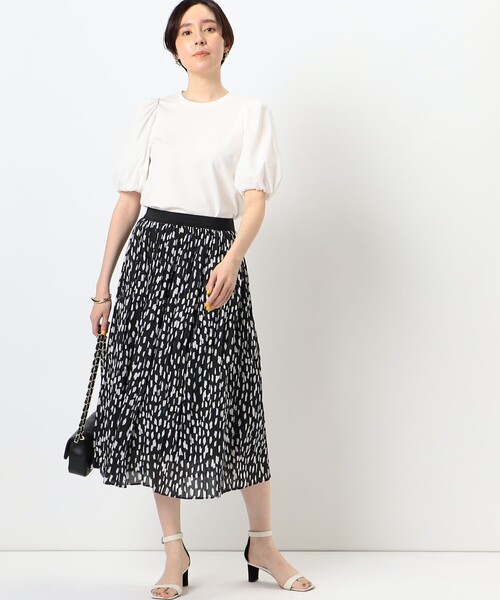 NOLLEY’S(ノーリーズ)の「ラメゴム割繊プリーツスカート(スカート・レディース・チャコールグレー/オフホワイト/ブラック系その他4/ブラウン/ネイビー・38/36)」の10枚目の写真