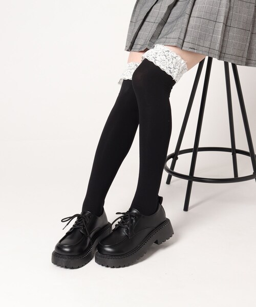 cs T&P(シーエスティーアンドピー)の「【軽量】厚底ボリュームソール マニッシュシューズ(パンプス・レディース・ブラック/ブラック系1・S/M/L/LL)」の22枚目の写真