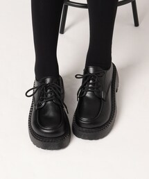 【軽量】厚底ボリュームソール マニッシュシューズ