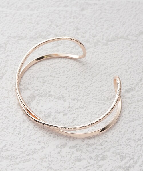 grove（グローブ）の「◆クロスメタルバングル（ブレスレット・レディース・ピンクゴールド/シルバー・00）」の2枚目の写真