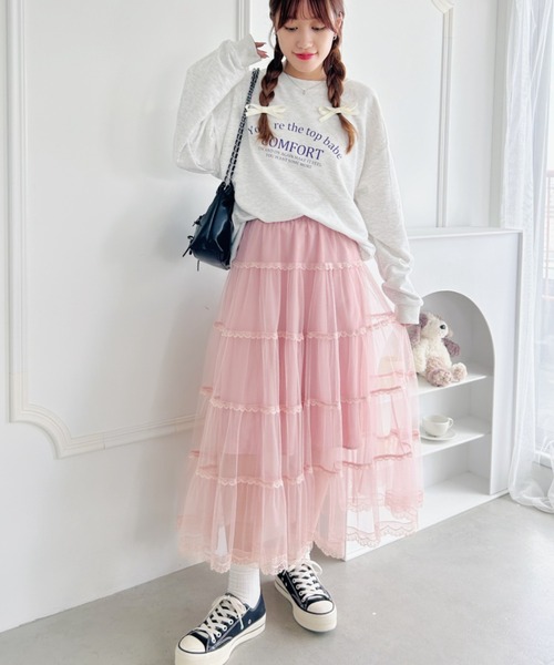 Loueme（ルエム）の「ボリュームティアードチュールスカート（スカート