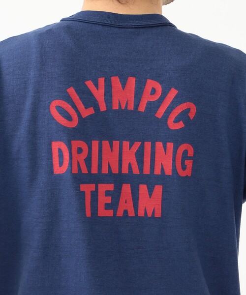 WAREHOUSE（ウエアハウス）の「WAREHOUSE & CO. × BEAMS PLUS / 別注 Lot 4601 Print Tshirt 23（Tシャツ/カットソー・メンズ・ネイビー/オレンジ/オートミール/バーガンディー/オフホワイト/グリーン/杢グレー/スミクロ・M/L/S/XL）」の13枚目の写真