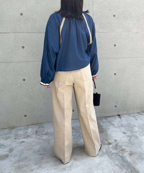 audrey and john wad（オードリーアンドジョンワッド）の「【Audrey and John Wad】綿麻イージーパンツ（その他パンツ・レディース・カーキ/ナチュラル/ブラック・マルチサイズ）」の22枚目の写真