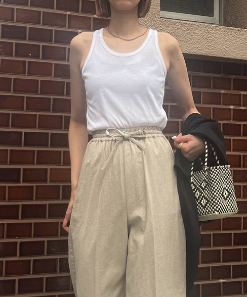 audrey and john wad（オードリーアンドジョンワッド）の「【Audrey and John Wad】綿麻イージーパンツ（その他パンツ・レディース・カーキ/ナチュラル/ブラック・マルチサイズ）」の16枚目の写真