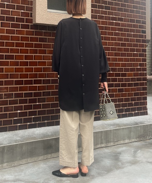 audrey and john wad（オードリーアンドジョンワッド）の「【Audrey and John Wad】綿麻イージーパンツ（その他パンツ・レディース・カーキ/ナチュラル/ブラック・マルチサイズ）」の18枚目の写真