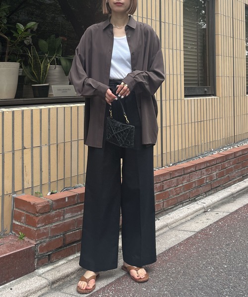 audrey and john wad（オードリーアンドジョンワッド）の「【Audrey and John Wad】綿麻イージーパンツ（その他パンツ・レディース・カーキ/ナチュラル/ブラック・マルチサイズ）」の6枚目の写真