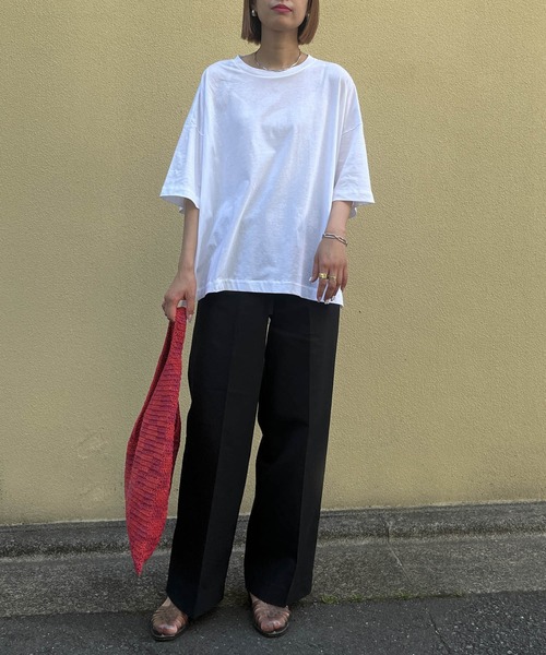 audrey and john wad（オードリーアンドジョンワッド）の「【Audrey and John Wad】綿麻イージーパンツ（その他パンツ・レディース・カーキ/ナチュラル/ブラック・マルチサイズ）」の9枚目の写真