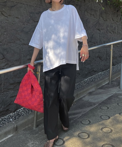 audrey and john wad（オードリーアンドジョンワッド）の「【Audrey and John Wad】綿麻イージーパンツ（その他パンツ・レディース・カーキ/ナチュラル/ブラック・マルチサイズ）」の11枚目の写真