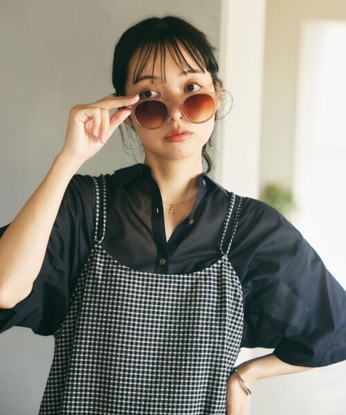 FREAK'S STORE（フリークスストア）の「インドボイルベーシックショートスリーブシャツ（シャツ/ブラウス・レディース・ブラック/ピンク系その他/オフホワイト/ブルー/グリーン・ﾌﾘ-）」の3枚目の写真