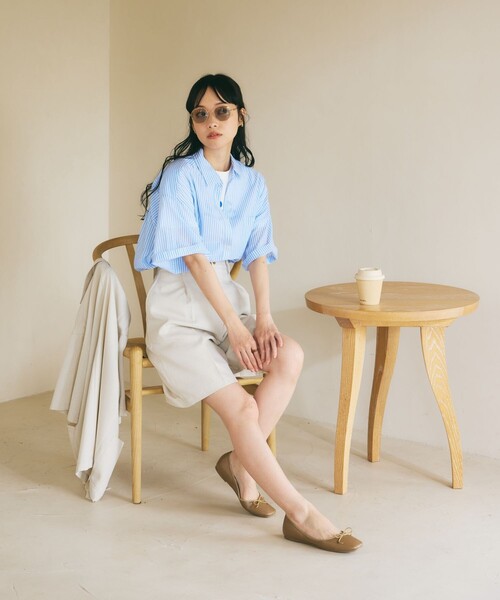 Frank＆Eileen ROSE ボイルショートスリーブシャツXS Frank＆Eileen ROSE ボイルショートスリーブシャツXS
