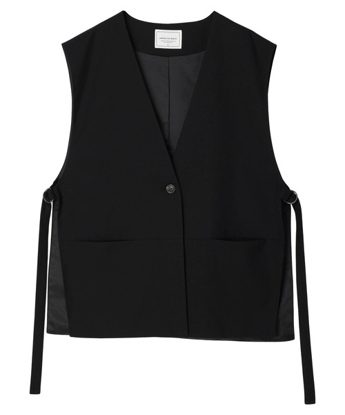 AMERICAN HOLIC（アメリカンホリック）の「サイドベルトスリットベスト（ベスト・レディース・ライトベージュ/ブラック・M/L）」の12枚目の写真