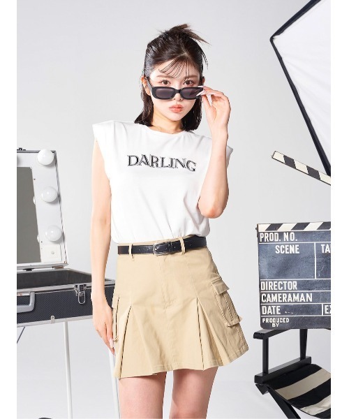 Darich(ダーリッチ)の「レザーアップリケTシャツ(Tシャツ/カットソー・レディース・ミント/サックスブルー/ホワイト/ブラック・FREE)」の11枚目の写真