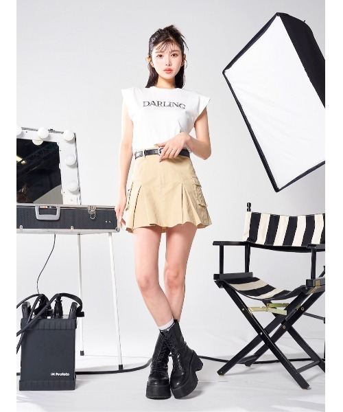 Darich(ダーリッチ)の「レザーアップリケTシャツ(Tシャツ/カットソー・レディース・ミント/サックスブルー/ホワイト/ブラック・FREE)」の17枚目の写真